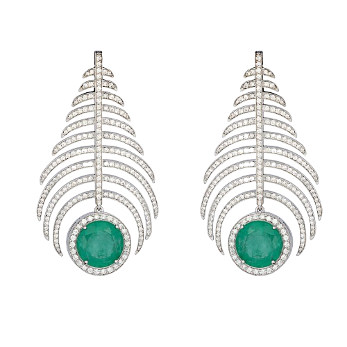 The New Emerald and Diamond Palm Tree Earrings