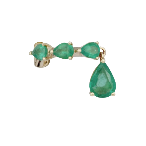 Emerald Drop Ear Cuff
