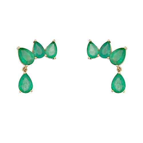New Emerald Drop Earring Stud