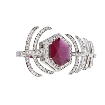 The New Ruby and Diamond Palm Tree Ring