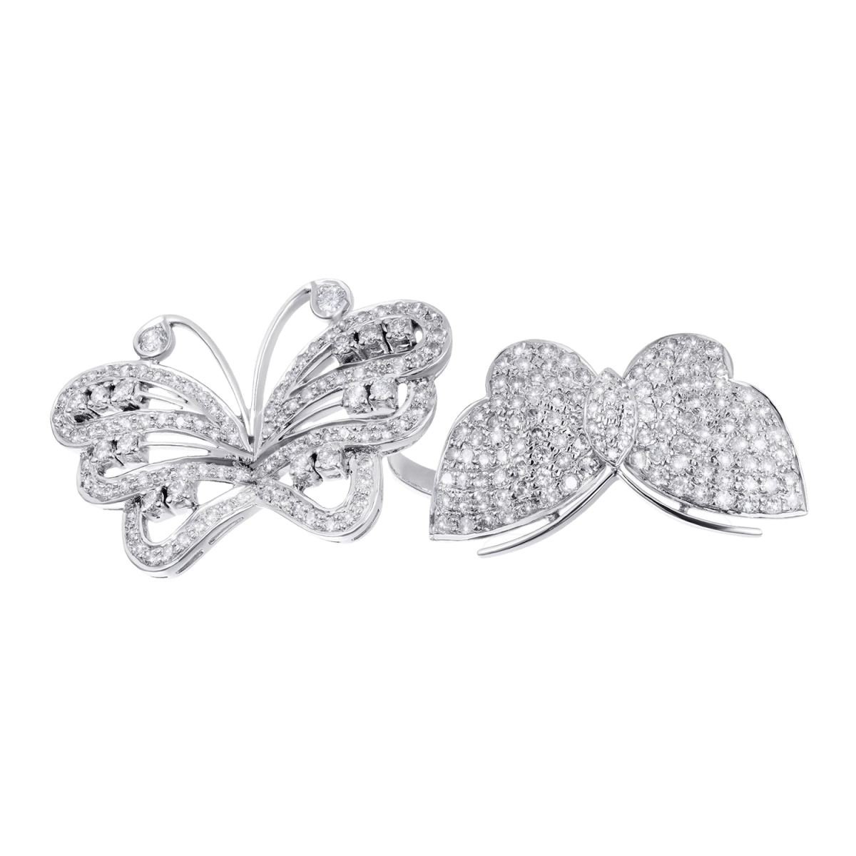 Diamond Butterfly Pave Ring