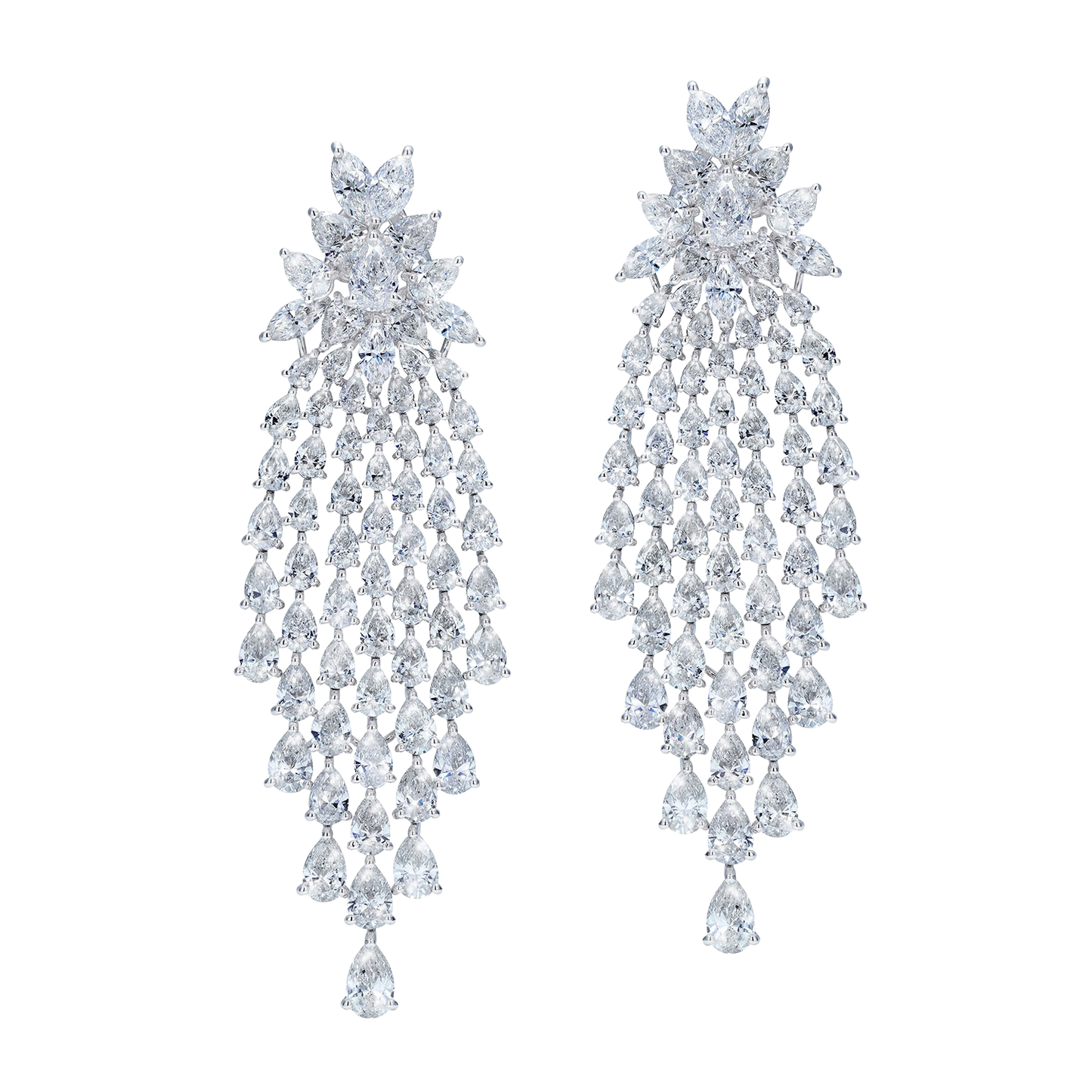 Marquise Cascading Diamond Earrings