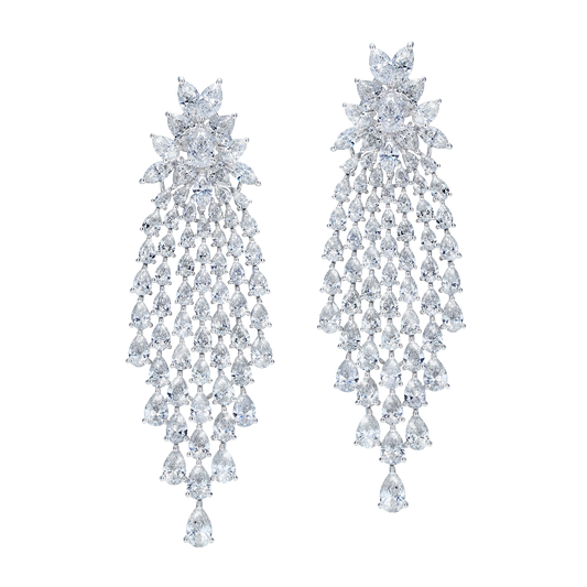 Marquise Cascading Diamond Earrings