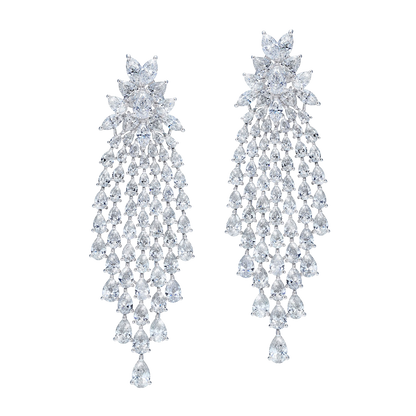 Marquise Cascading Diamond Earrings