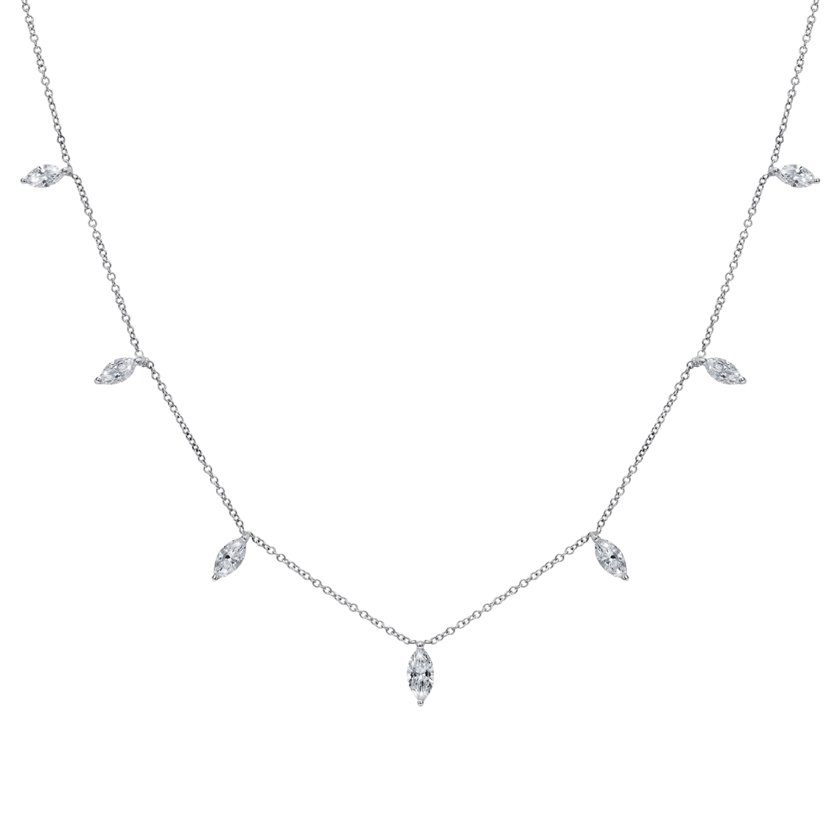 Five Marquise Chain Necklace